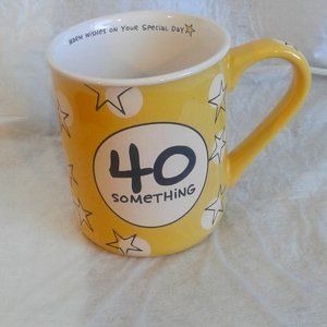 40 SOMETHING  16oz coffee/tea mug/cup OUR NAME IS MUD series by LORRIE VEASEY
